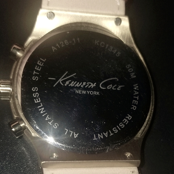 NWT, Kenneth Cole New York Men's Gold-Tone Brown Leather Watch - Picture 4 of 12